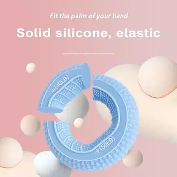 Силиконовый тренажер для тренировки силы запястья, тренировка мышц руки, силовая реабилитационная ручка с пятью пальцами, кольцо для упражнений, оборудование для силовых тренировок рук темно-синий