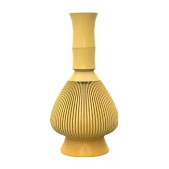 Силиконовый венчик для взбивания матча пищевой блендер для порошка зеленого чая матча прочный термостойкий инструмент с подставкой жёлтый