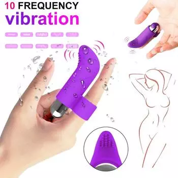 Силиконовый вибратор-пуля для пальца, женская секс-игрушка, стимулятор точки G, массажная палочка - Фиолетовый