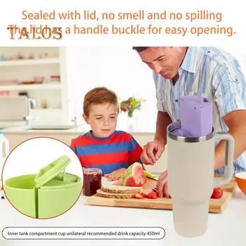 Силиконовый вкладыш для чашки, съемный дизайн, два напитка в одной чашке, герметичное уплотнение, креативный вкладыш для питья в чашку для кемпинга, пешего туризма, офиса путешествий циан