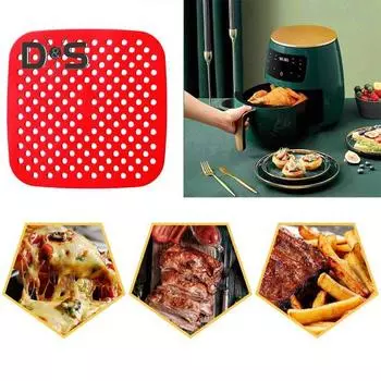 Силиконовый вкладыш для пароварки, 2 шт., антипригарный перфорированный дизайн, круглый коврик для выпечки сковороды L Round