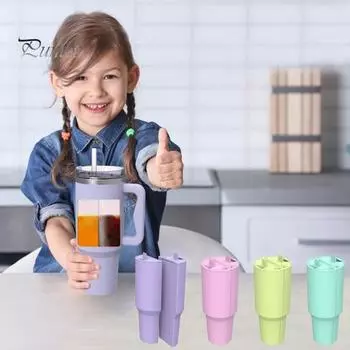 Силиконовый вкладыш для стакана 2 в 1 объемом 40 унций, креативный разделитель для напитков, стильный изумрудный дизайн, многоразовый вкладыш для вечеринок A зелёный