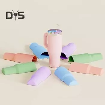 Силиконовый вкладыш для стакана 2-в-1 Разделитель для напитков Съемный многоразовый разделитель для стакана Вставки для держателя стакана для пищевых продуктов для сока, кофе, коктейлей синий