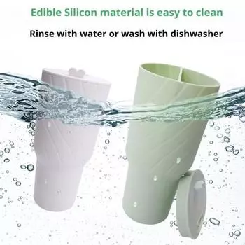 Силиконовый вкладыш для стакана Yousheng, разделитель 2 в 1 для 2 напитков в 1 стакане, пищевой силиконовый разделитель для стаканов, совместимый с 40-унциевыми стаканами, многоразовый разделитель для напитков 40oz зелёный