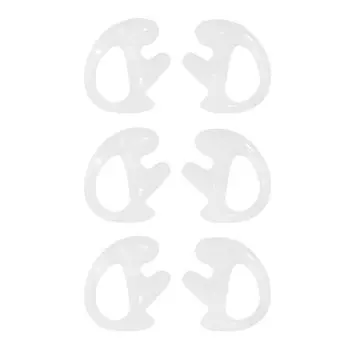 Силиконовый вкладыш для трубки домофона M для правого и левого уха белых наушников, размер, (набор 6),