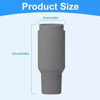 Силиконовый внутренний вкладыш для бутылки с водой Leeseph для стакана Stanley Cup объемом 40 унций, аксессуары для стаканов для вечеринок, отдыха, кемпинга чёрный