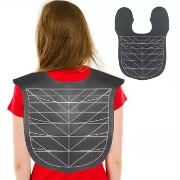 Силиконовый воротник для окрашивания волос с направляющими, водонепроницаемый парикмахерский коврик для окрашивания волос, шаль, накидка для парикмахерских, утяжеленная защитная повязка для шеи синий