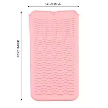 Силиконовый выпрямитель для волос, термостойкий коврик для завивки волос, изоляционный рукав, парикмахерская, шина для химической завивки, сумка для хранения one size розовый