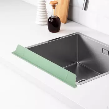 Силиконовый защитный экран для кухонной раковины, водонепроницаемый экран с присоской для зелёный