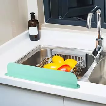 Силиконовый защитный экран для раковины, пригодный для мытья в посудомоечной машине, защитный экран для раковины, легкая очистка чёрный