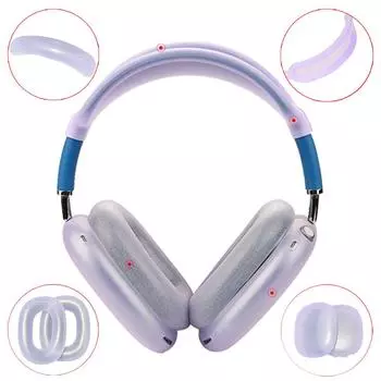 Силиконовый защитный чехол для Apple AirPods Max, чехол для наушников, чехол на голову, защитный чехол для гарнитуры, чехол на голову