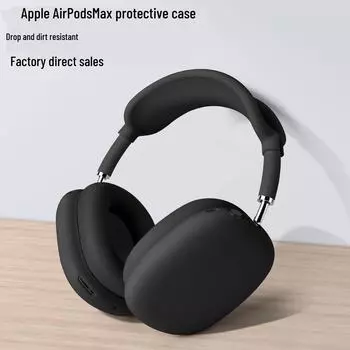 Силиконовый защитный чехол для Apple AirPods Max - однотонный мягкий чехол, комплект из трех предметов shell темно-синий