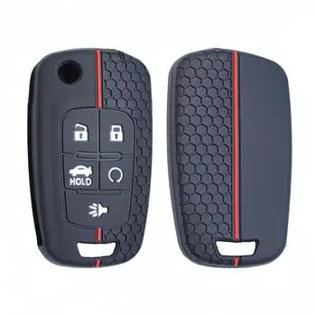 Силиконовый защитный чехол для автомобильного ключа Chevrolet — совместимость с трансграничной перевозкой, складная конструкция, 5 кнопок. Bulk