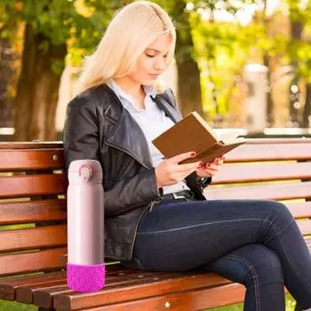 Силиконовый защитный чехол для чашки с клетчатой текстурой, защитный чехол для IceFlow с противоскользящим нижним рукавом фиолетовый