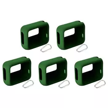 Силиконовый защитный чехол для динамика от царапин с карабином для JBL GO 4(зеленый)