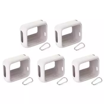 Силиконовый защитный чехол для динамика от царапин с карабином для JBL GO 4(серый)