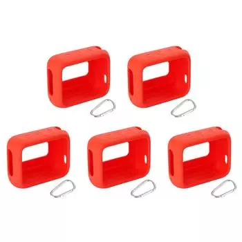 Силиконовый защитный чехол для динамика от царапин с карабином для JBL GO 4 (красный)