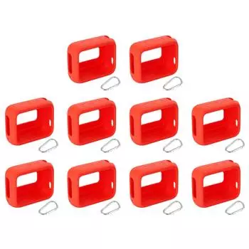 Силиконовый защитный чехол для динамика от царапин с карабином для JBL GO 4 (красный)