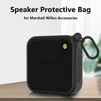 Силиконовый защитный чехол для динамика, портативный защитный чехол для динамика Marshall Willen Bluetooth Sound Box, аксессуары чёрный