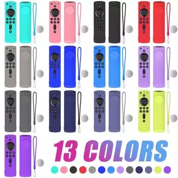 Силиконовый защитный чехол для Fire TV Stick Lite 2020, противоударный чехол с дистанционным управлением розовый