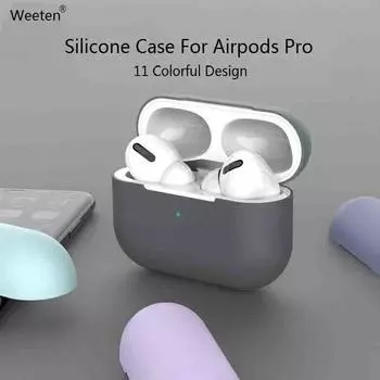 Силиконовый защитный чехол для гарнитуры для Airpods Pro, чехол для Airpods Pro, защитные аксессуары для наушников светло-синий