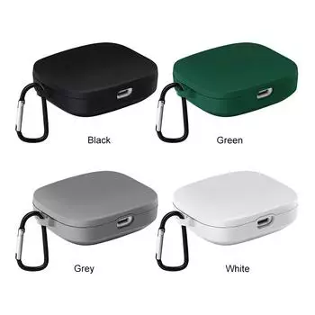 Силиконовый защитный чехол для гарнитуры Xiaomi Redmi Buds5, противоударный защитный чехол для наушников, пылезащитный с карабином чёрный