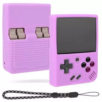 Силиконовый защитный чехол для игровой консоли MIYOO MINI Plus(фиолетовый) #