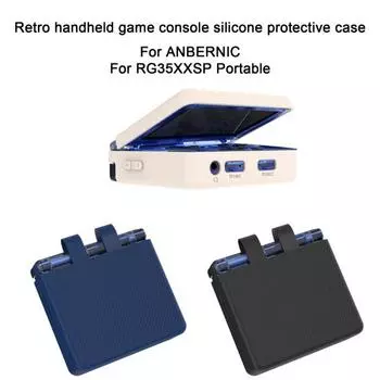 Силиконовый защитный чехол для игровой консоли, полное покрытие на 360 градусов, ударопрочный, устойчивый к царапинам, защитный чехол для ANBERNIC RG35XXSP синий