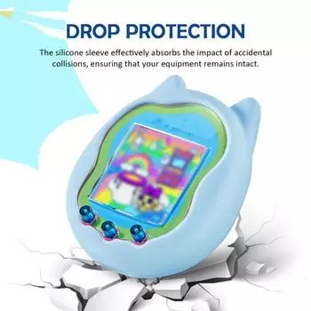 Силиконовый защитный чехол для игровой консоли, устойчивый к царапинам, ударопрочный, идеально подходит, удобная ручка, защитный чехол для TamagotchiUni розовый