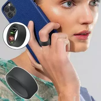 Силиконовый защитный чехол для кольца Oura Ring Gen 3. Рабочая защита от падения и выскальзывания. Эластичный чехол S/M. Универсальный размер. Простота в использовании. Смарт-кольцо. Эластичный чехол. S белый