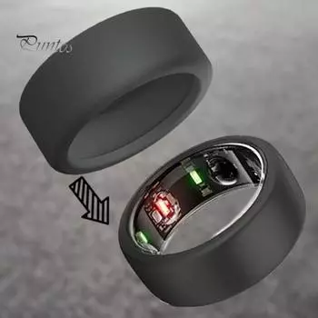 Силиконовый защитный чехол для кольца Oura Ring Gen 3. Рабочая защита от падения и выскальзывания. Эластичный чехол S/M. Универсальный размер. Простота в использовании. Смарт-кольцо. Эластичный чехол. M розового золота