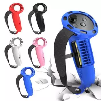 Силиконовый защитный чехол для контроллера, чехол для контроллеров Meta Quest 3/3S QDE чёрный