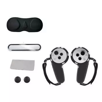 Силиконовый защитный чехол для контроллера с противоскользящей рукояткой и защитой линз VR-гарнитуры Защитные аксессуары для PICO 4 Ultra чёрный