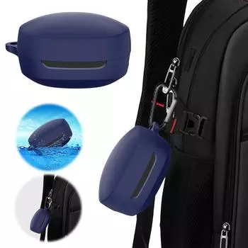 Силиконовый защитный чехол для наушников, противоударный чехол для зарядки наушников, защитный чехол от падения с карабином для QCY T13 X