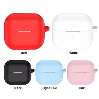 Силиконовый защитный чехол для наушников, противоударный мягкий защитный чехол с карабином для Samsung Galaxy Buds 3/3 Pro, зарядный чехол чёрный