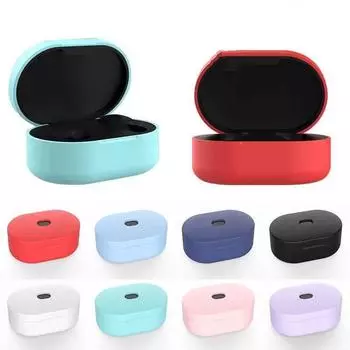 Силиконовый защитный чехол для наушников Redmi Airdot Youth TWS Bluetooth наушники мягкий корпус из ТПУ для Redmi Airdots 2 Redmi Airdots Cover светло-розовый