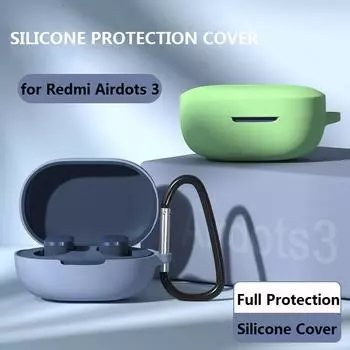 Силиконовый защитный чехол для наушников Redmi Airdot 3 TWS Bluetooth наушники мягкий корпус из ТПУ No Hook чёрный