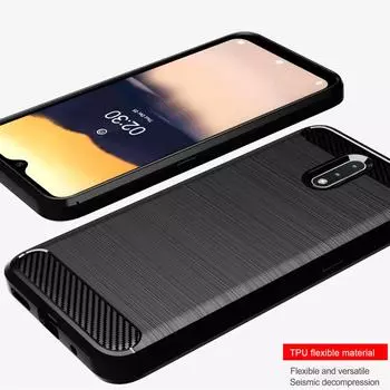 Силиконовый защитный чехол для Nokia 2.3 nokia2.3 противоударный матовый задний чехол для nokia 2.3 мягкие чехлы из углеродного волокна Coque Fundas For Nokia 2.3 серый