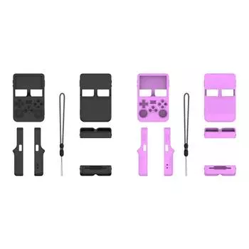 Силиконовый защитный чехол для портативной игровой консоли ANBERNIC R36S (черный)