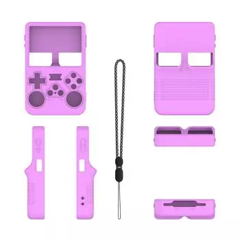 Силиконовый защитный чехол для портативной игровой консоли ANBERNIC R36S (черный)