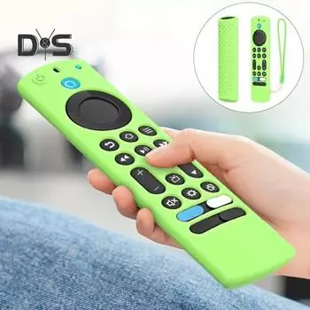 Силиконовый защитный чехол для пульта дистанционного управления, противоударный, ударопрочный, сменный корпус пульта дистанционного управления для Frie TV Alexa Voice Remote чёрный