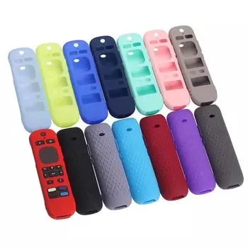 Силиконовый защитный чехол для пульта дистанционного управления Roku Voice Remote Pro /RC-MC1, противоударный чехол для пульта дистанционного управления Roku TV Steaming Stick 4K+ фиолетовый