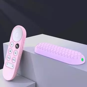 Силиконовый защитный чехол для пульта дистанционного управления Google Chromecast SmartTV 2020 года, нескользящий, мягкий, прочный, ударопрочный защитный чехол небесно-голубой