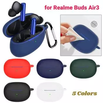 Силиконовый защитный чехол для Realme Buds Air 3, мягкий чехол с защитой от падения, Bluetooth-наушники белый