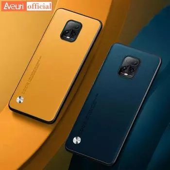 Силиконовый защитный чехол для Redmi Note 9 Pro, роскошный чехол из искусственной кожи для Xiaomi Redmi Note 9S, матовая задняя крышка Note9 Pro For Redmi Note 9S чёрный