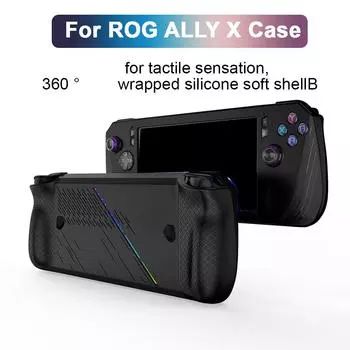 Силиконовый защитный чехол для ROG ALLY X Case Soft Accessories Handheld Console All-inclusive Ga N1S4 black-for ROG ALLY X