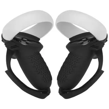 Силиконовый защитный чехол для ручки контроллера Oculus Quest 2, противоскользящий силиконовый чехол против пота и скольжения чёрный