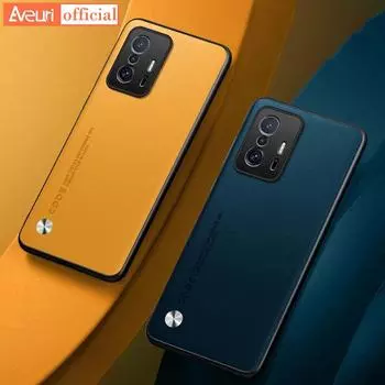 Силиконовый защитный чехол для телефона Xiaomi 11T Pro 11TPro Роскошный чехол из искусственной кожи для Xiaomi Mi 11T Pro Mi11T Матовый чехол Coque For Xiaomi 11T чёрный