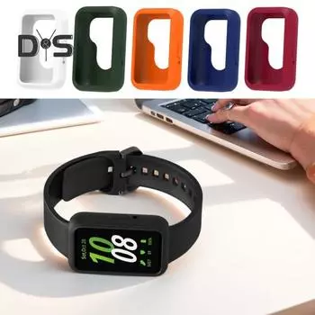 Силиконовый защитный чехол для умных часов, износостойкий, против царапин, простой в установке, защитный бампер, чехол для SamsungGalaxy Fit 3 розовый