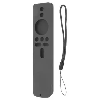 Силиконовый защитный чехол для Xiaomi TV Stick 4K, противоскользящий чехол для пульта дистанционного управления со шнурком, серый серый